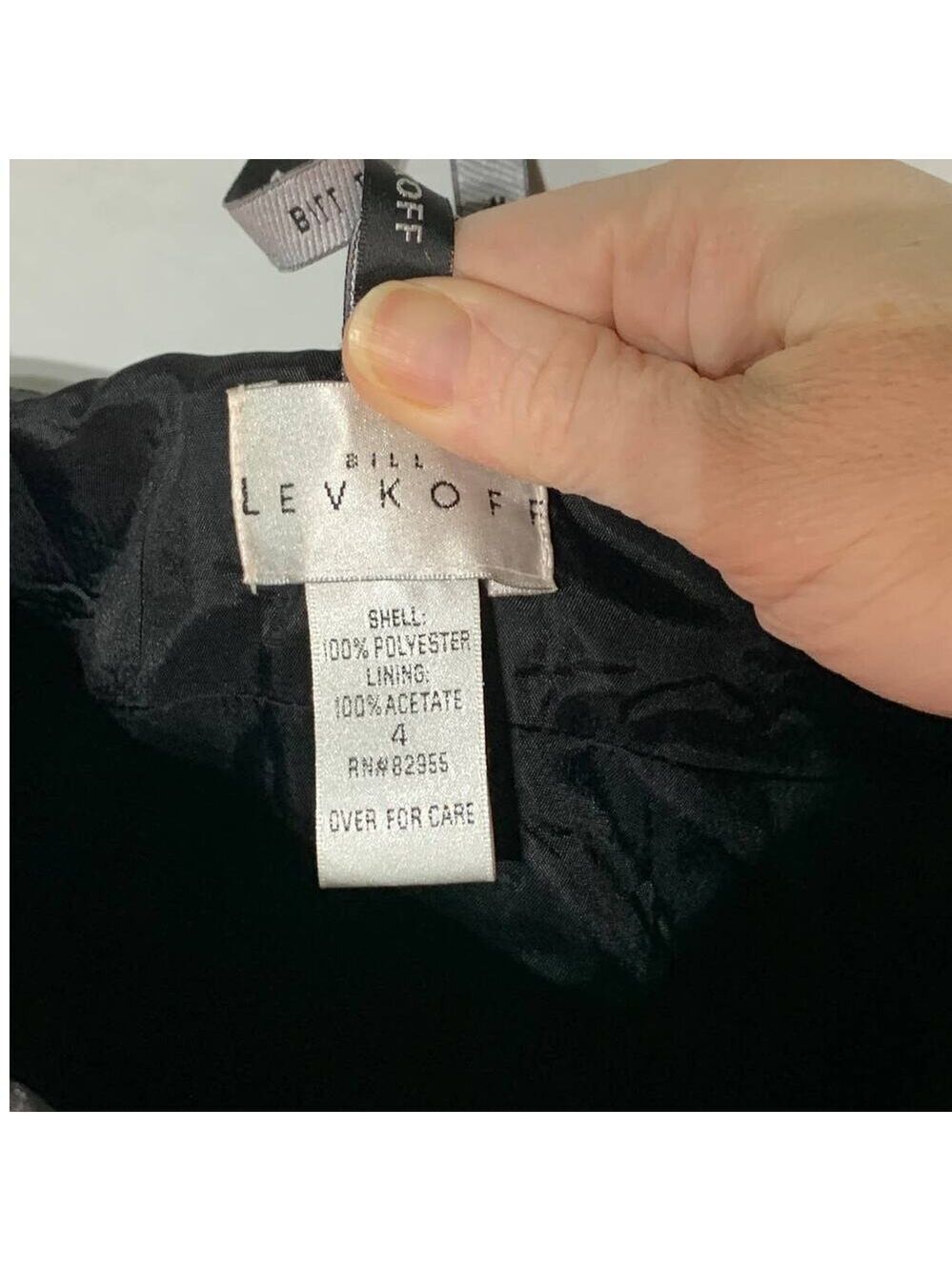 Bill Levkoff Women's Formal Prom Cocktail Fitted A Line Strapless Black Size 4 - Picture 9 of 9